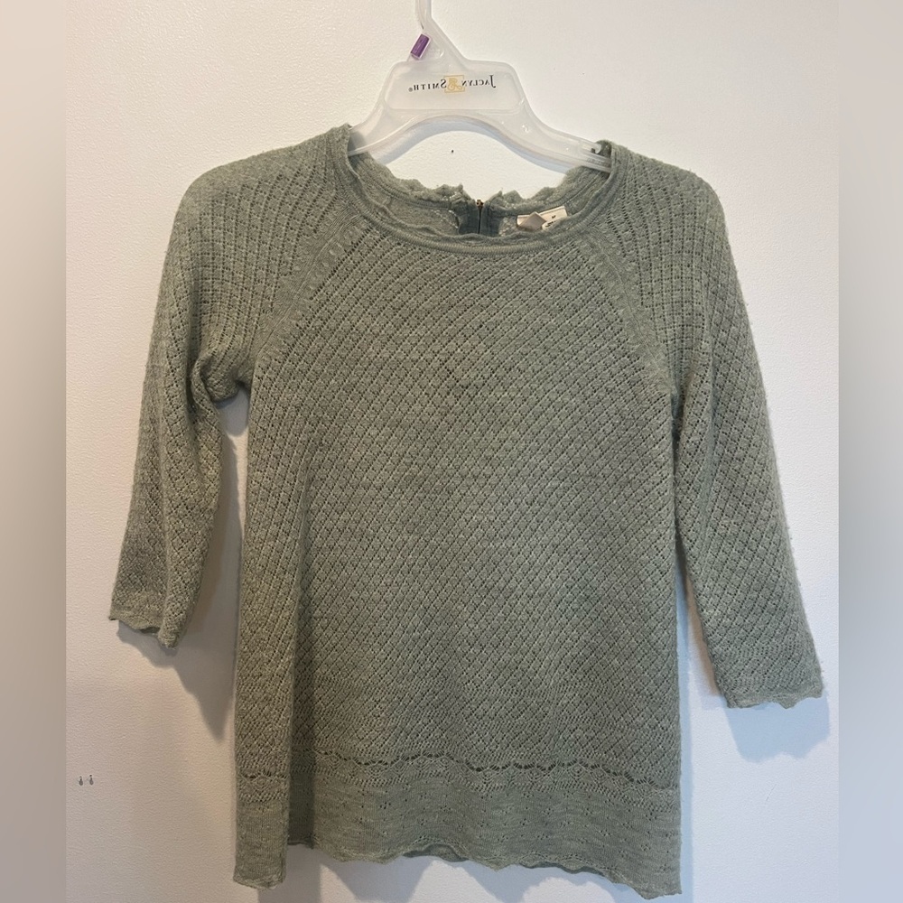 Moth by Anthropologie- 100% wool Women's Green Sweater